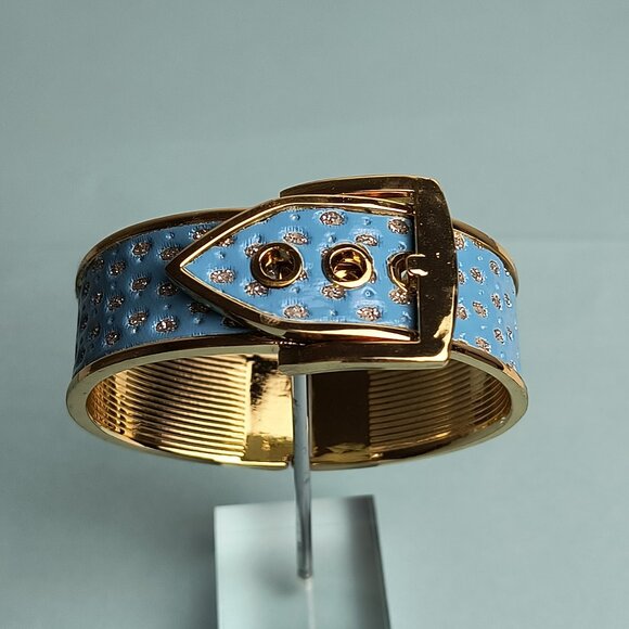 Exquisite Bracelet Belt Buckle Fold Over Hinge Clasp Cuff  Baby Blue Fro… - Picture 9 of 13